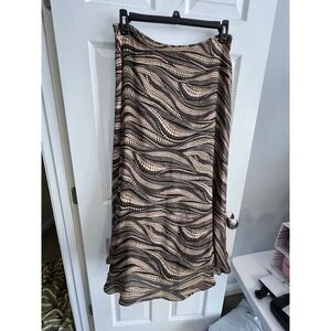 Linda Ballard ELLEN TRACY Sz 12 Ladies Silk Long Patterned Skirt-Business Casual